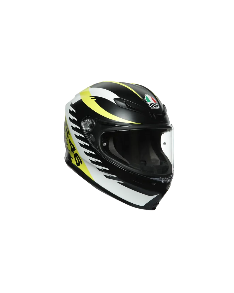 AGV K6 RAPID 46 MATT BLACK/WHITE/YELLOW L