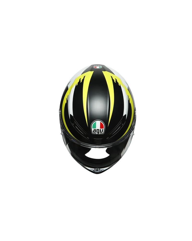 AGV K6 RAPID 46 MATT BLACK/WHITE/YELLOW L